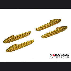 Alfa Romeo Tonale Interior Door Handle Trim Set - Carbon Fiber - Yellow Candy